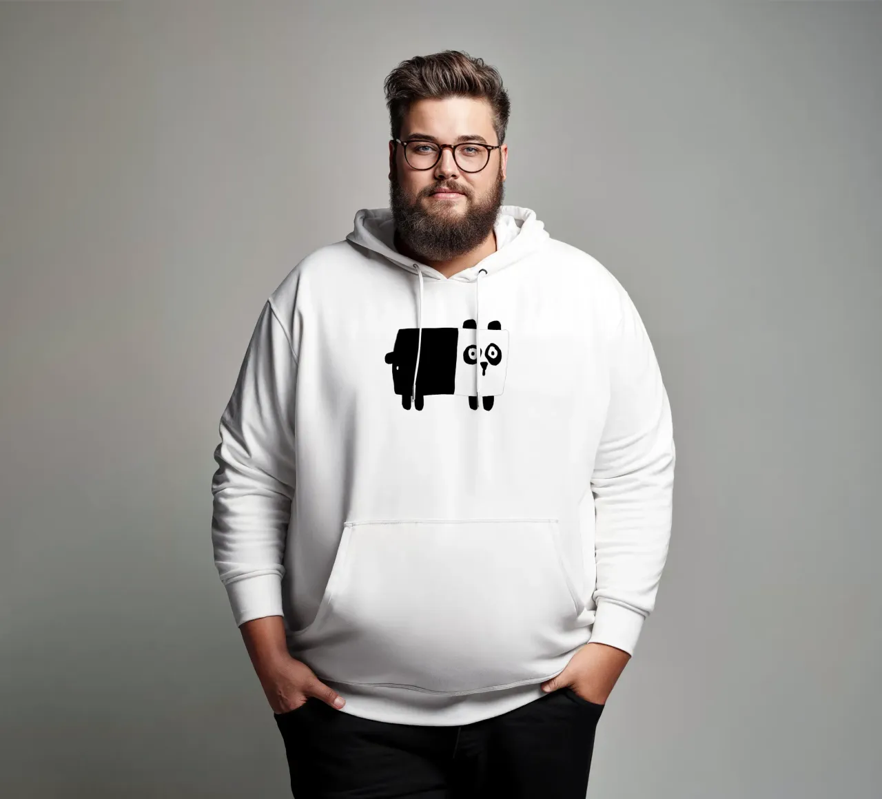 Panda felpa con cappuccio da aucontraire