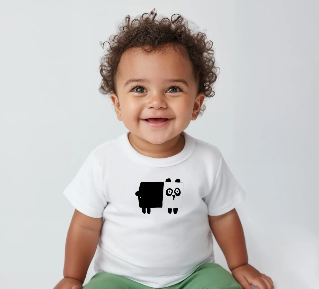 Panda maglietta neonato da aucontraire