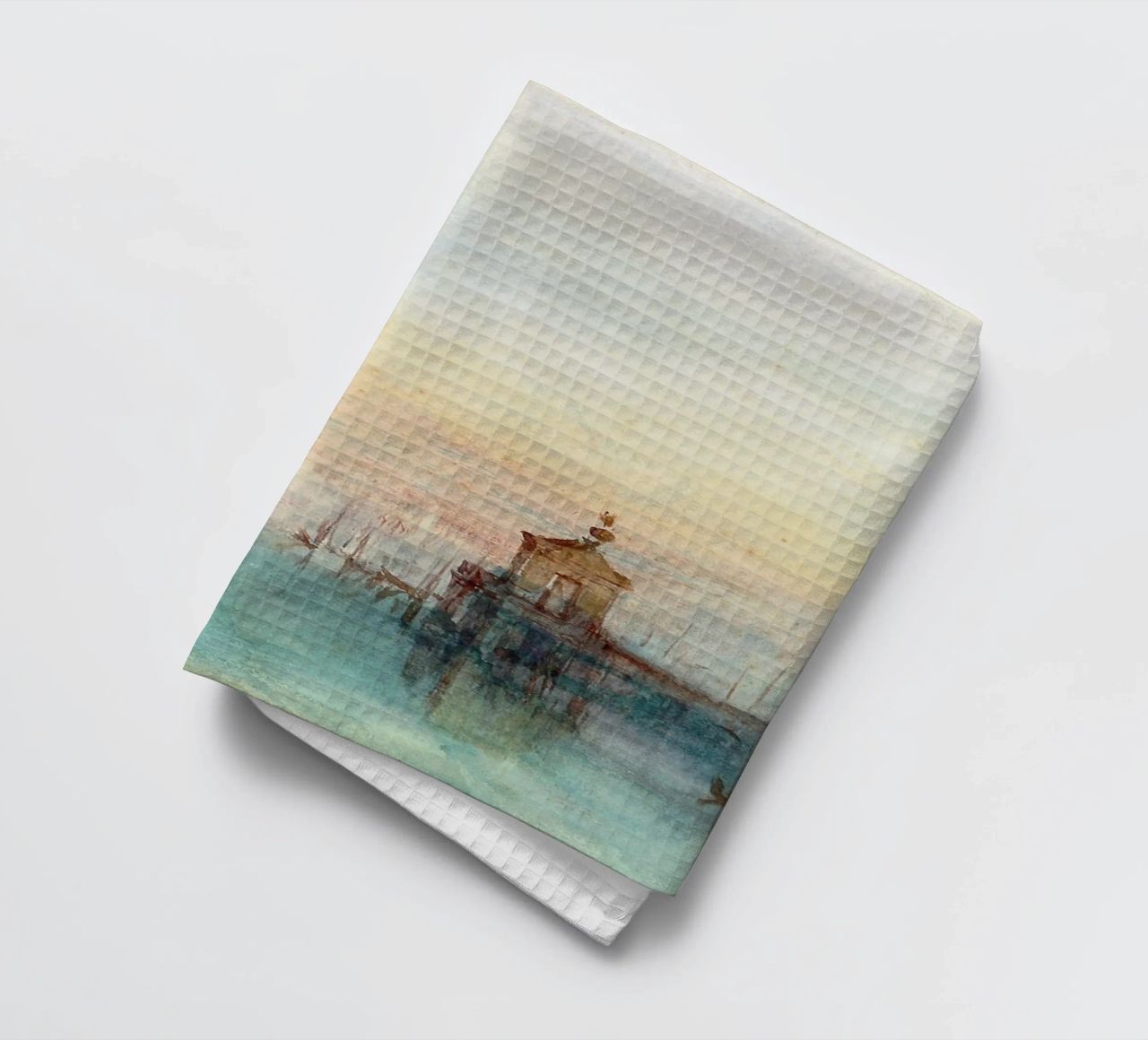 William Turner - Venise avec un premier croissant de lune torchon de ARTOTHEK