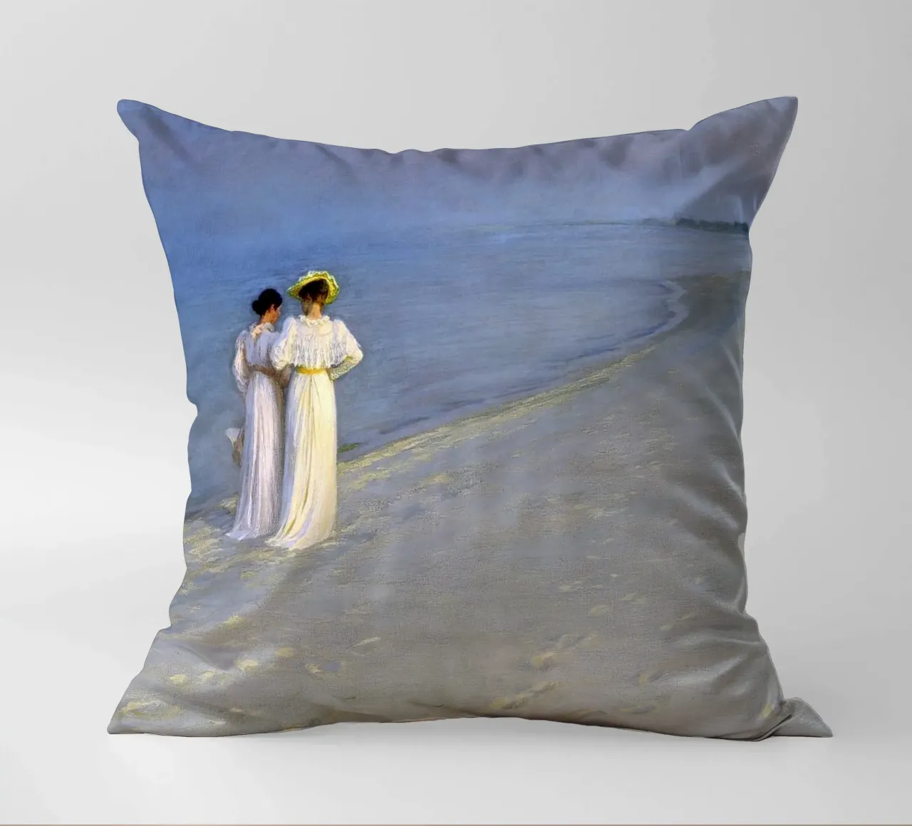 Peter Severin Kroyer - Summer Evening at Skagen decorative cushion by ARTOTHEK