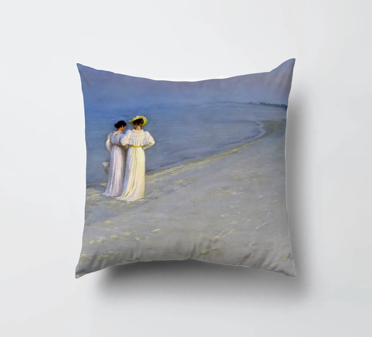 Peter Severin Kroyer - Summer Evening at Skagen decorative cushion by ARTOTHEK