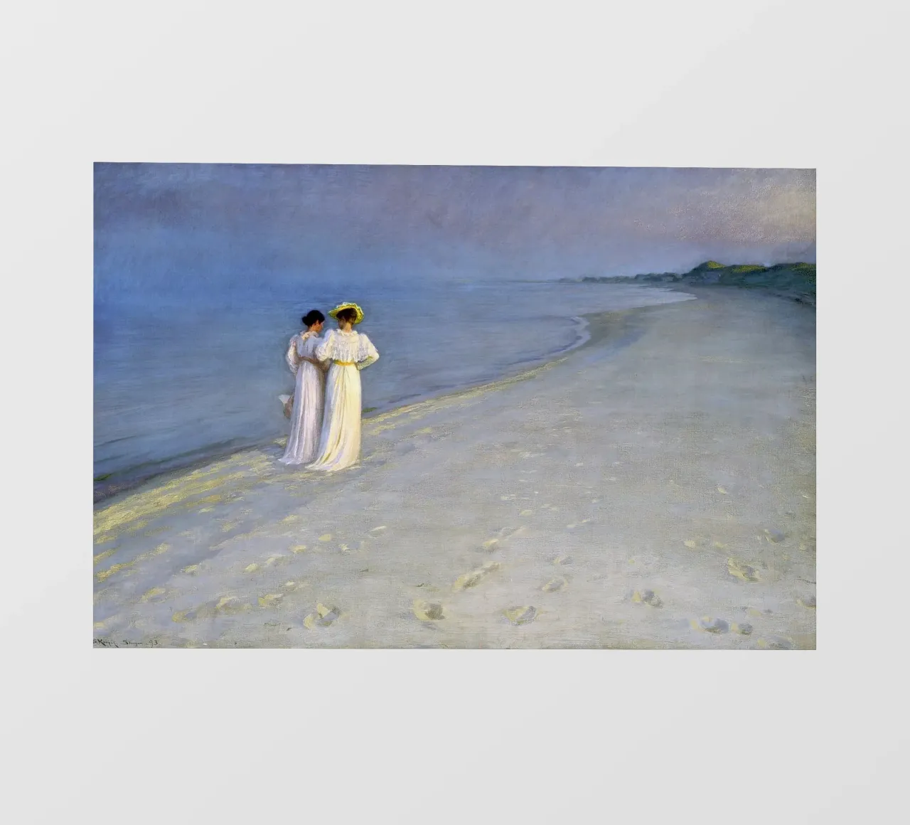 Peter Severin Kroyer - Sera d'estate a Skagen pellicola backlit da ARTOTHEK