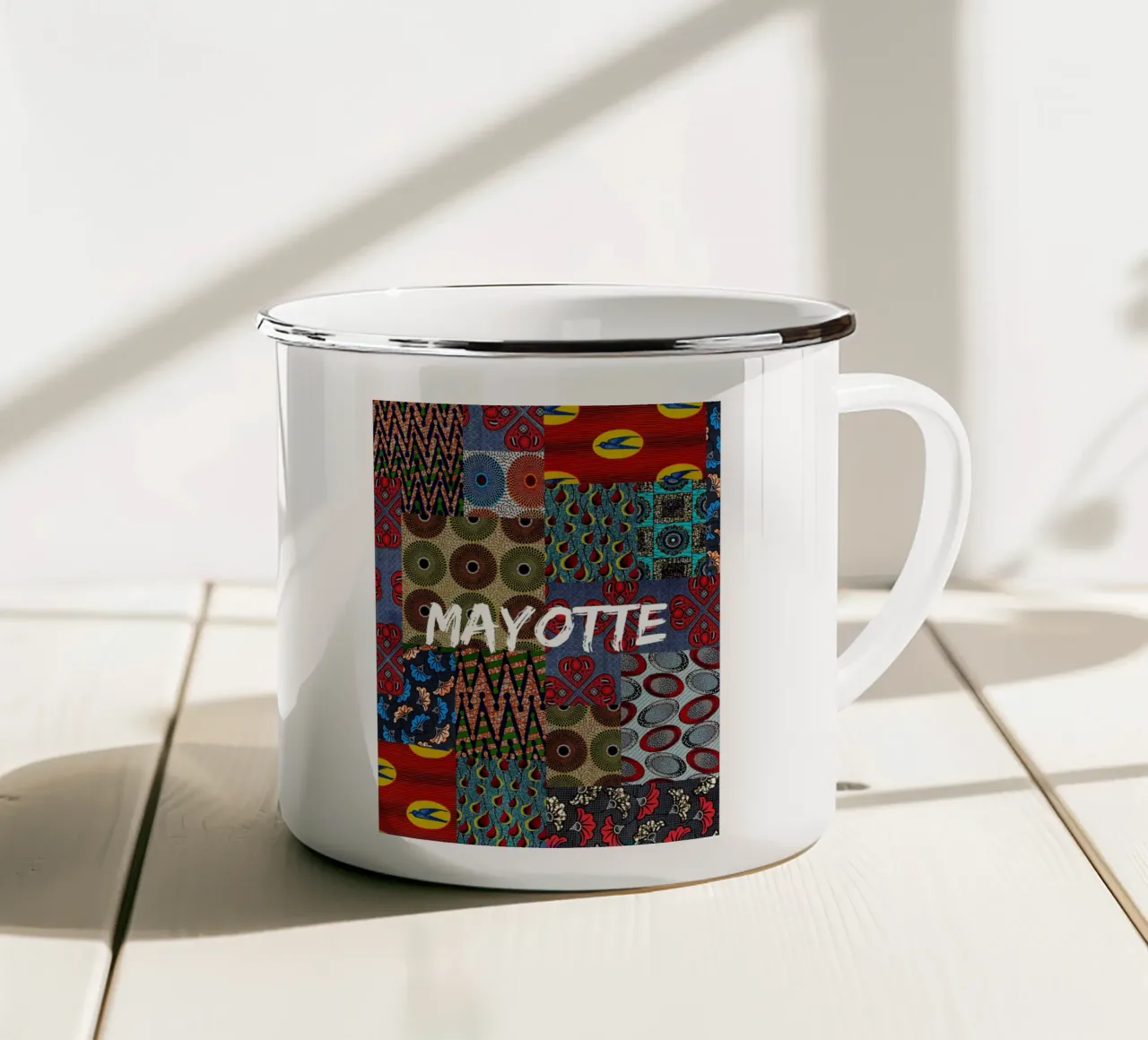 Mayotte tazza in smalto da Mathudace Créas