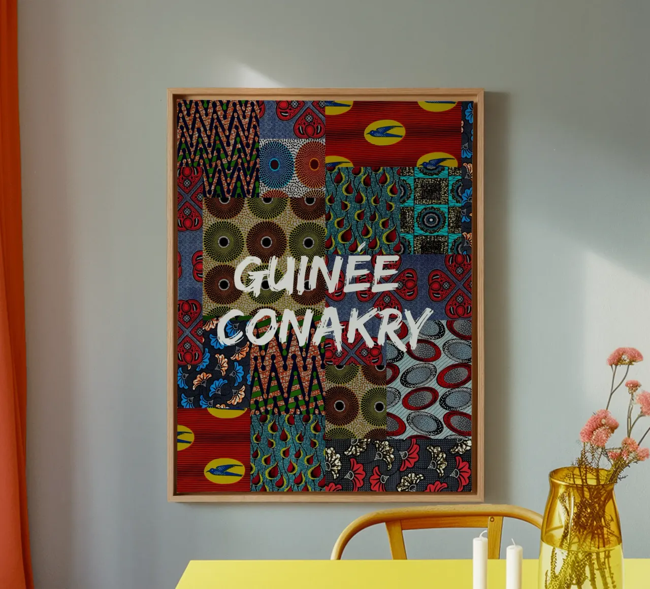 Guinée Conakry tela con Cornice a cassetta da Mathudace Créas
