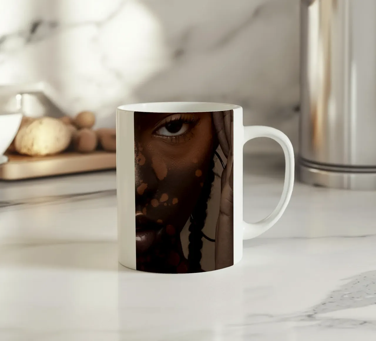 Afro Luminescence tazza in ceramica da Mathudace Créas