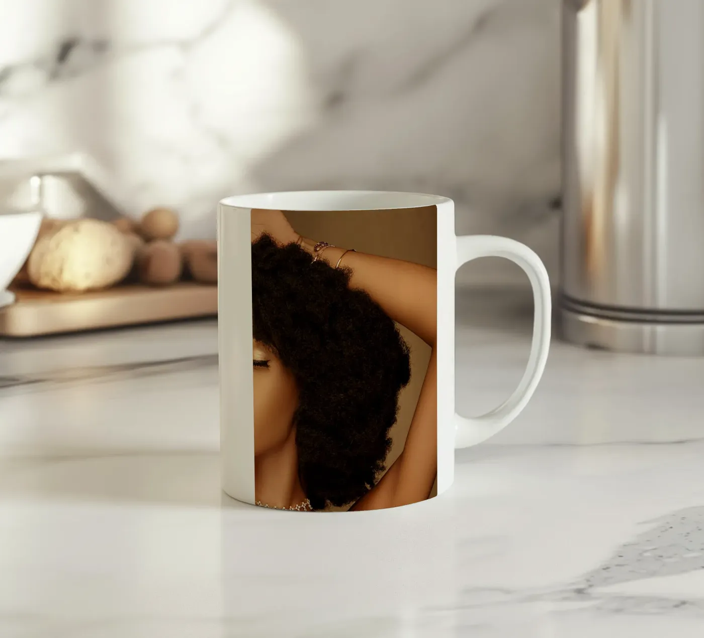 Afro Rhythmscape ceramic mug by Mathudace Créas