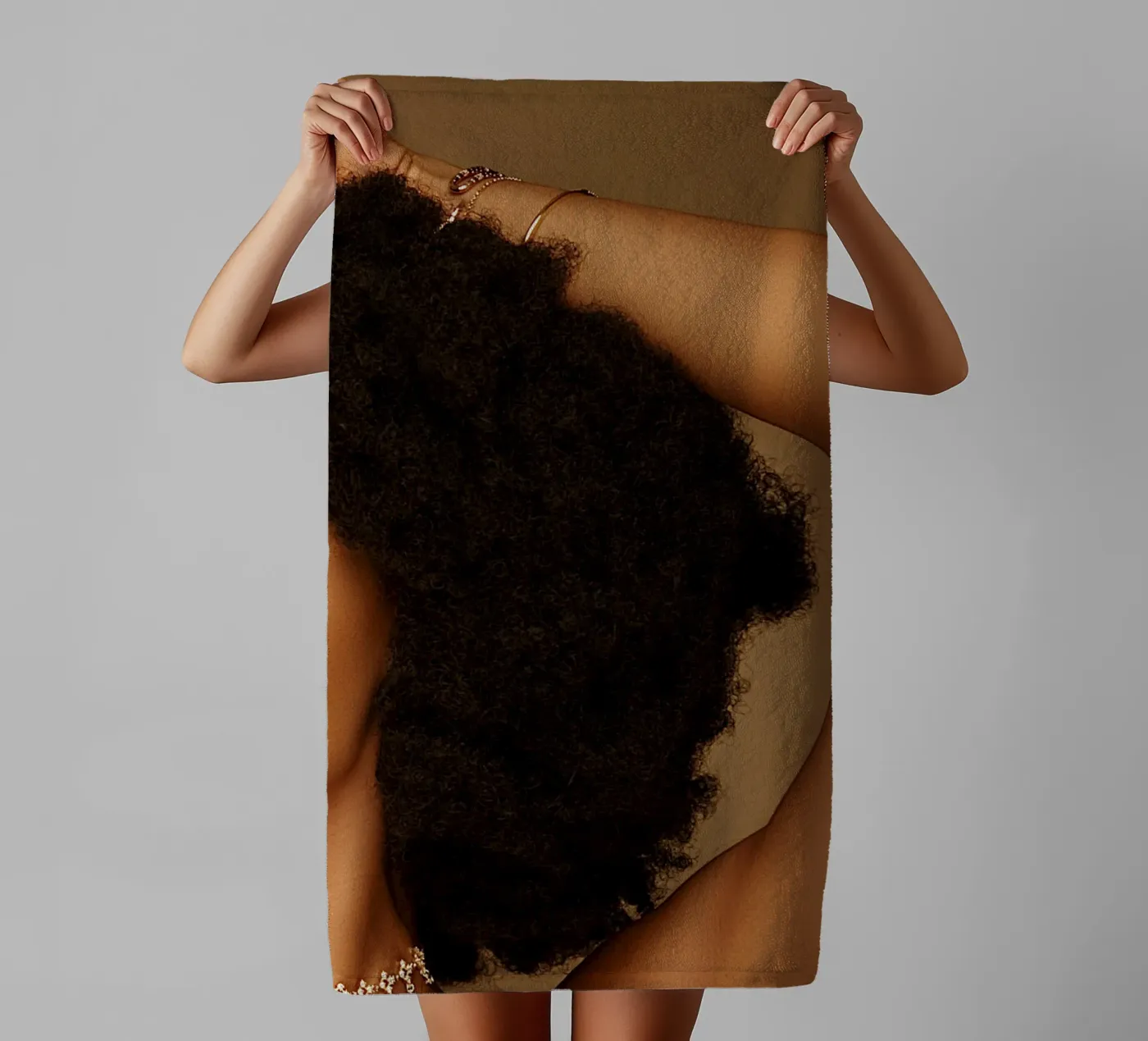 Afro Rhythmscape badhanddoek van Mathudace Créas