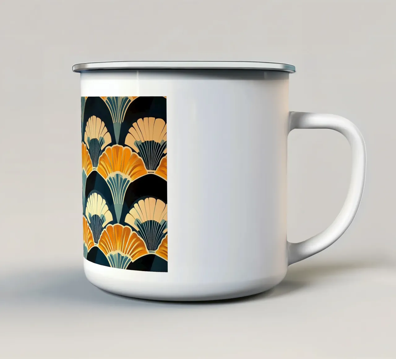 Art déco tazza in smalto da Nikis Art Studio