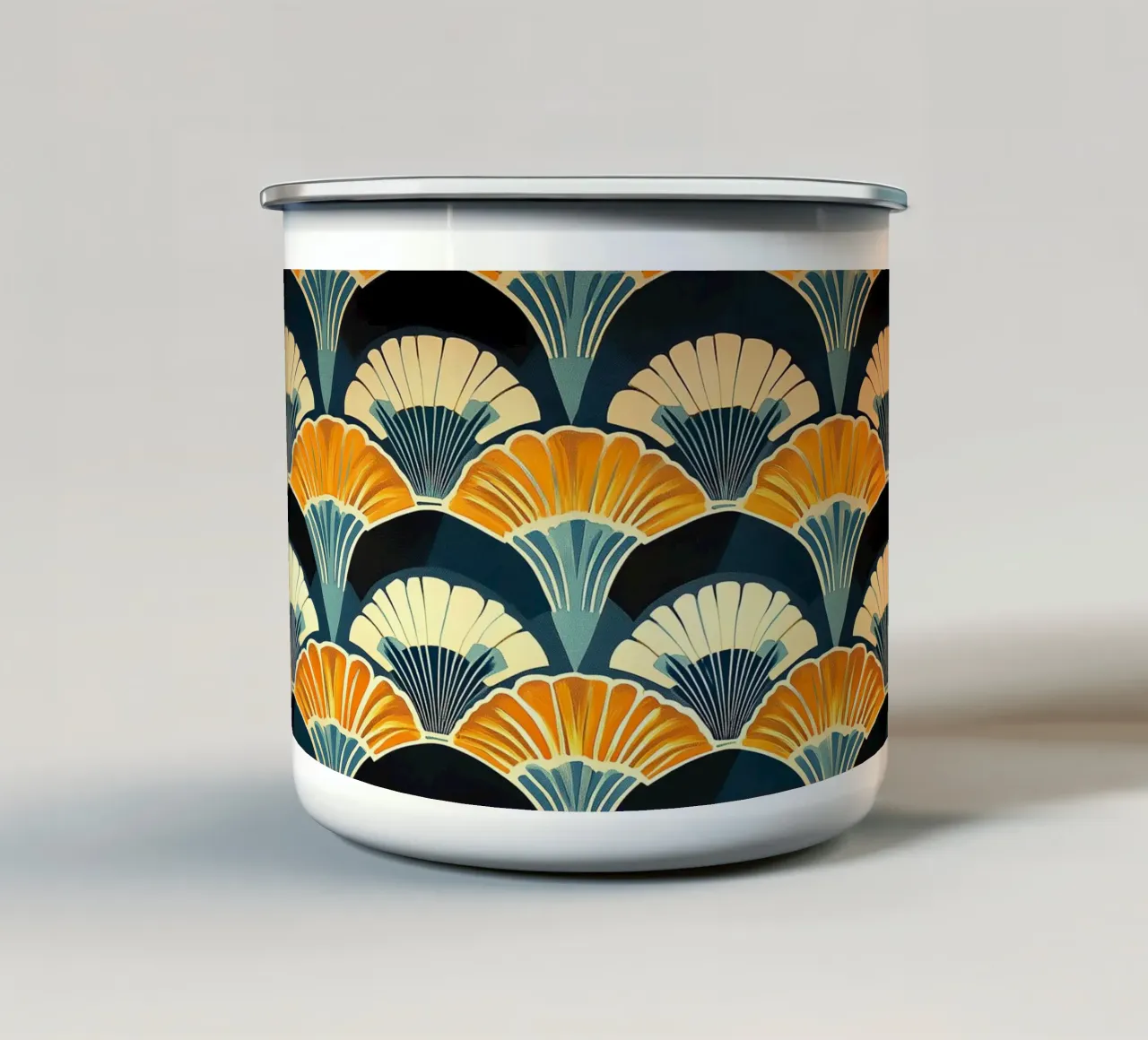Art déco tazza in smalto da Nikis Art Studio