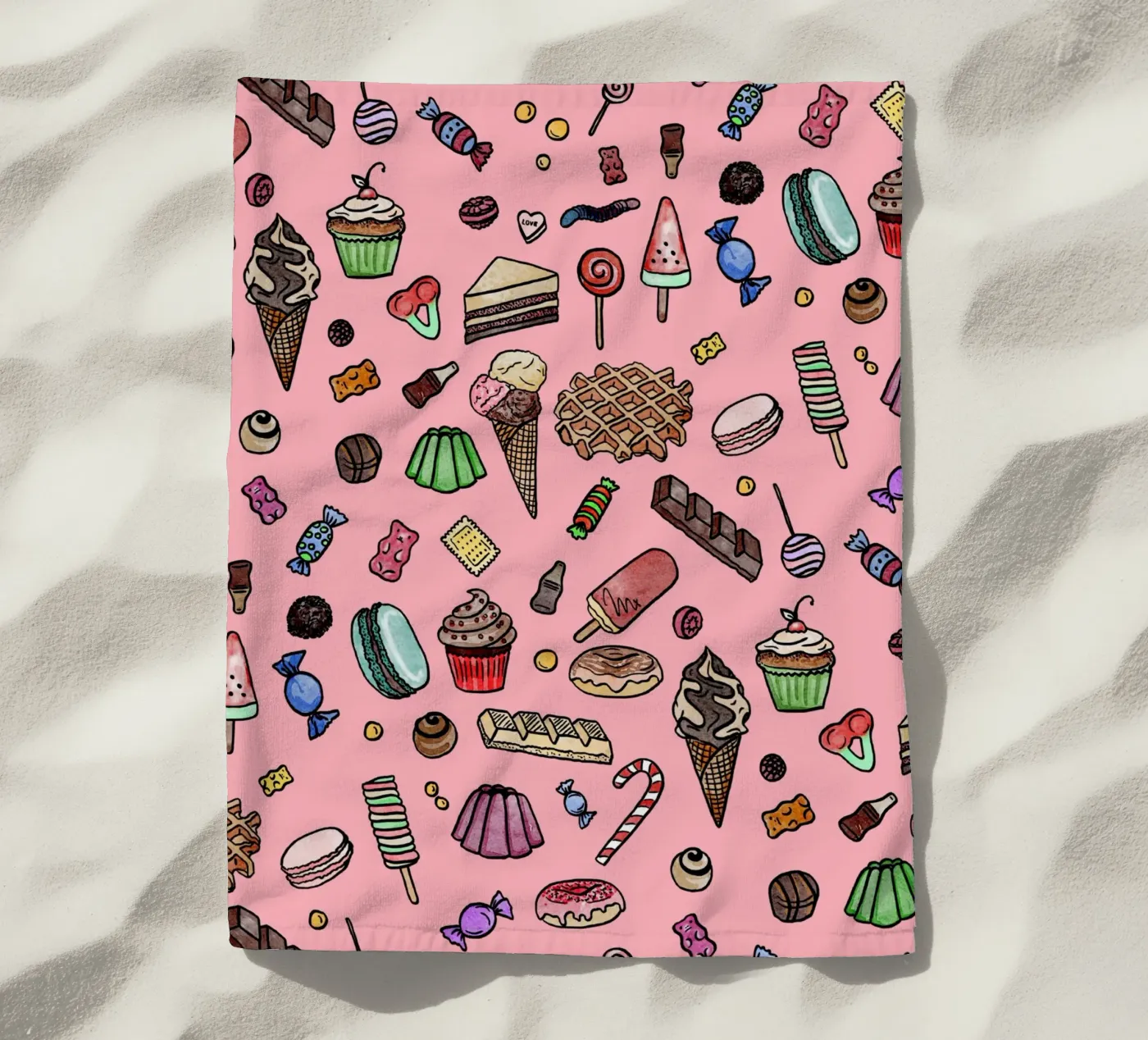 Sweets beach towel by miriamkross