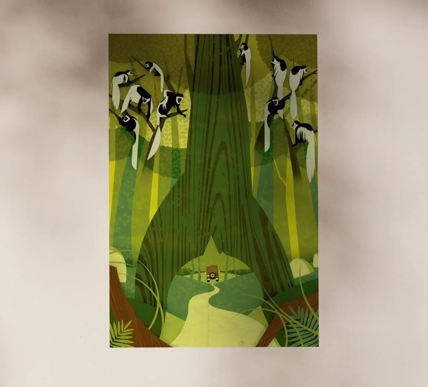 Colobus Monkey backlit folie van Dieter Braun