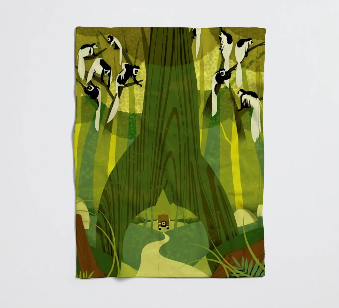 Colobus Monkey Fleecedecke von Dieter Braun