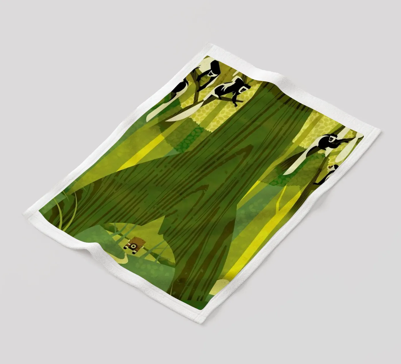 Colobus Monkey Fleecedecke von Dieter Braun