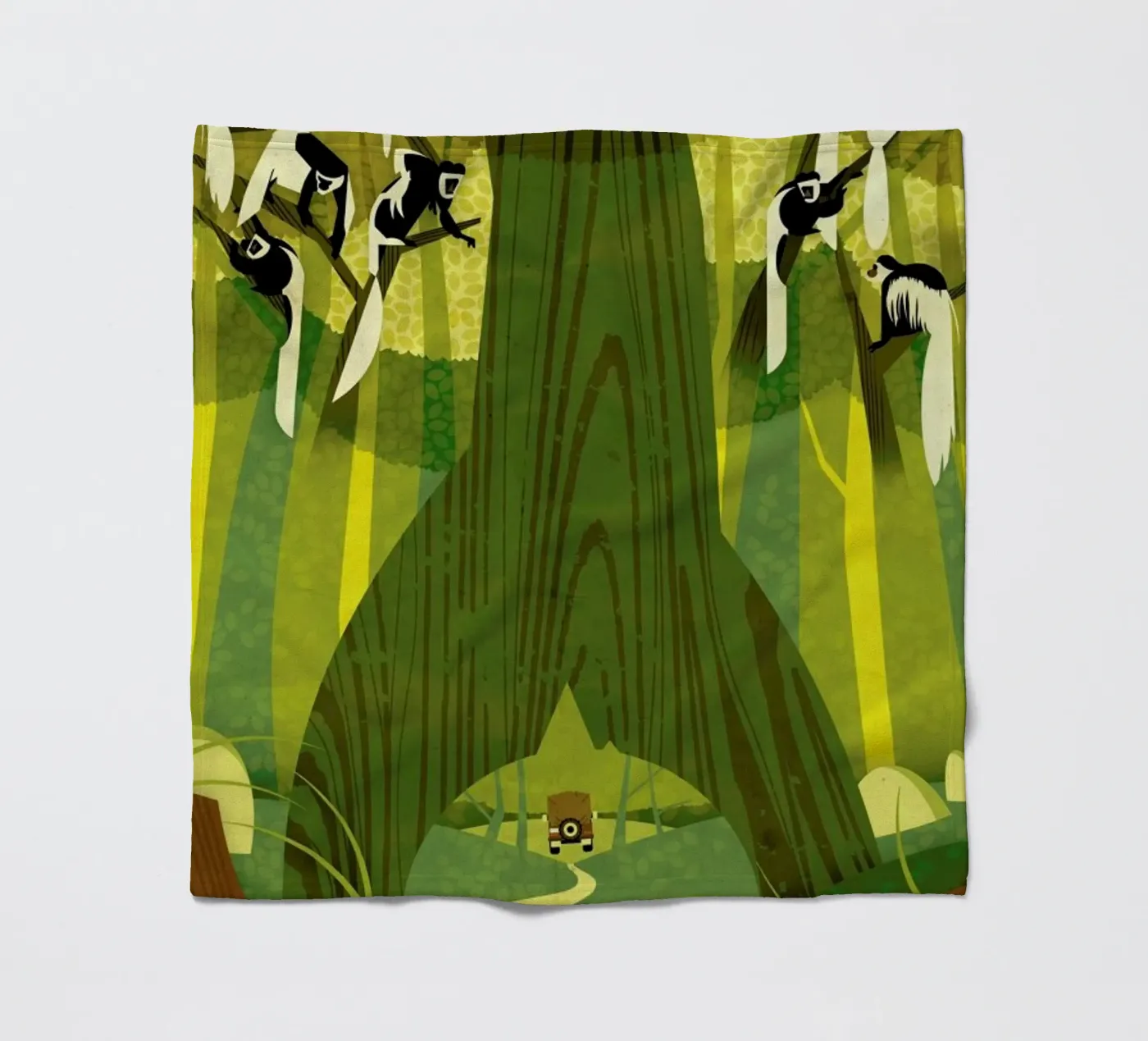 Colobus Monkey Fleecedecke von Dieter Braun