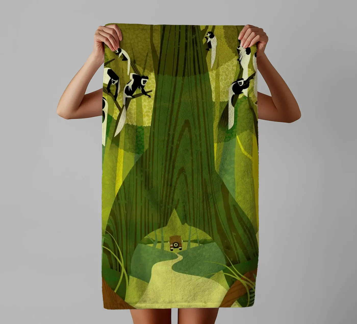 Colobus Monkey badhanddoek van Dieter Braun