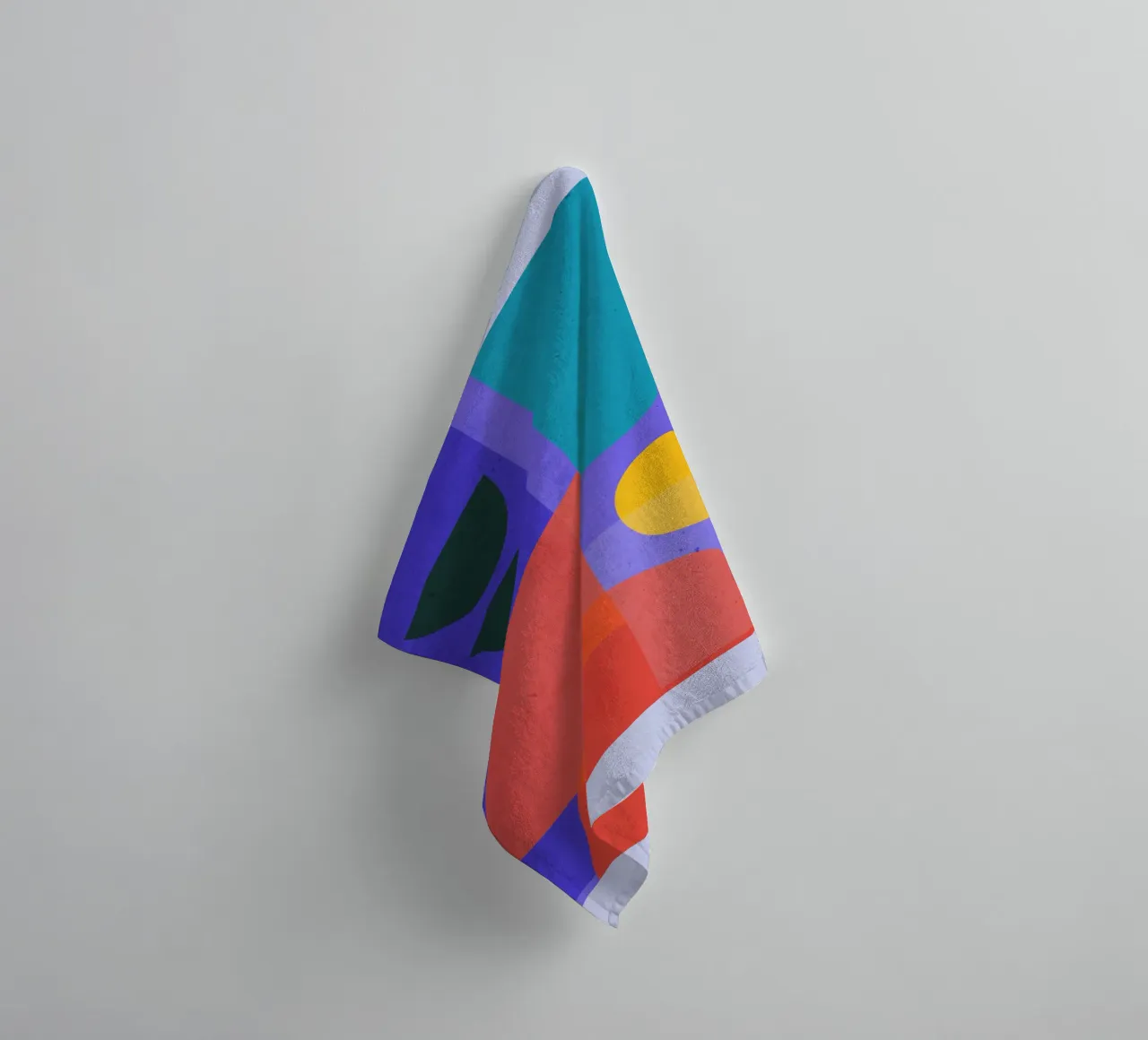 Modern Abstract Minimal Shapes a1 towel by ThingDesign