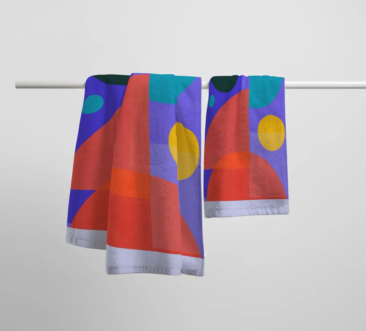 Modern Abstract Minimal Shapes a1 towel by ThingDesign