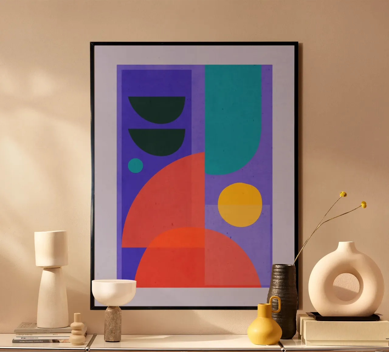 Modern Abstract Minimal Shapes a1 hahnemühle by ThingDesign