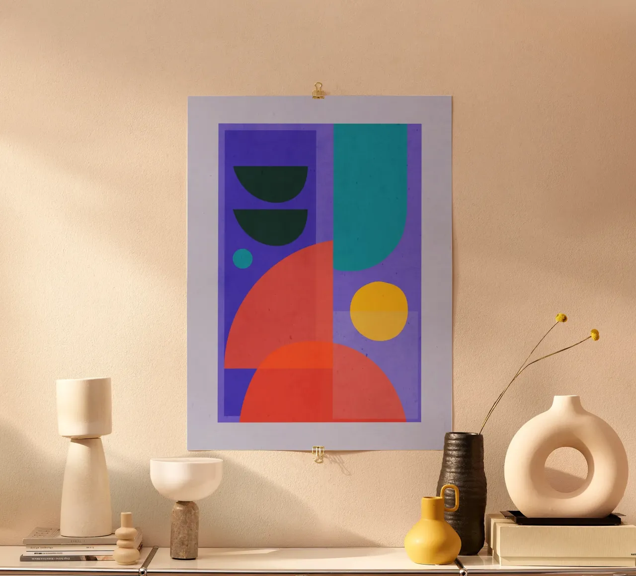 Modern Abstract Minimal Shapes a1 hahnemühle by ThingDesign