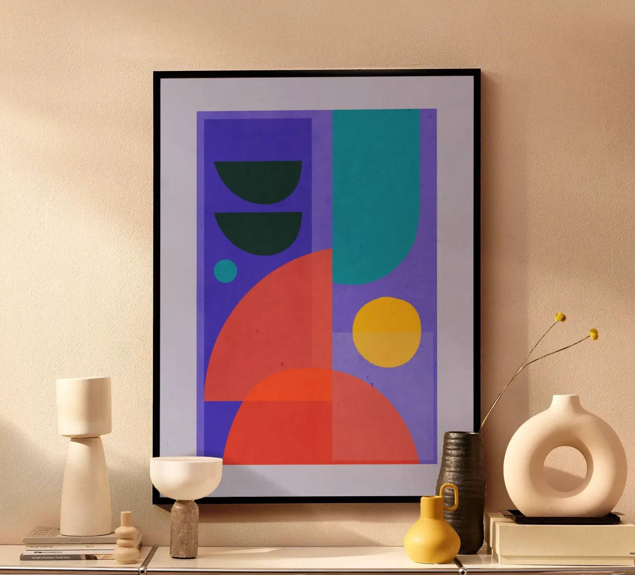 Modern Abstract Minimal Shapes a1 hahnemühle by ThingDesign