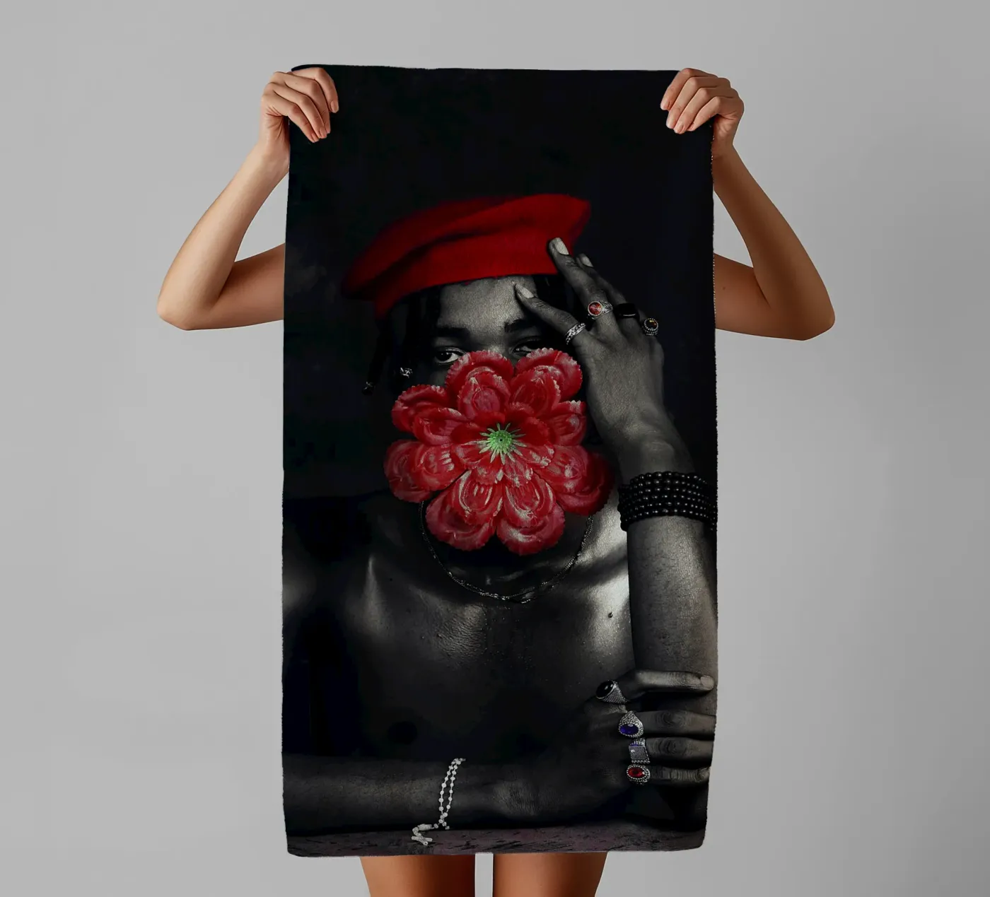 Afro Rhythms badhanddoek van Mathudace Créas