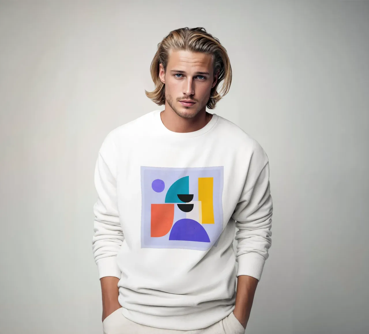Moderne abstracte minimale vormen a2 sweatshirt van ThingDesign