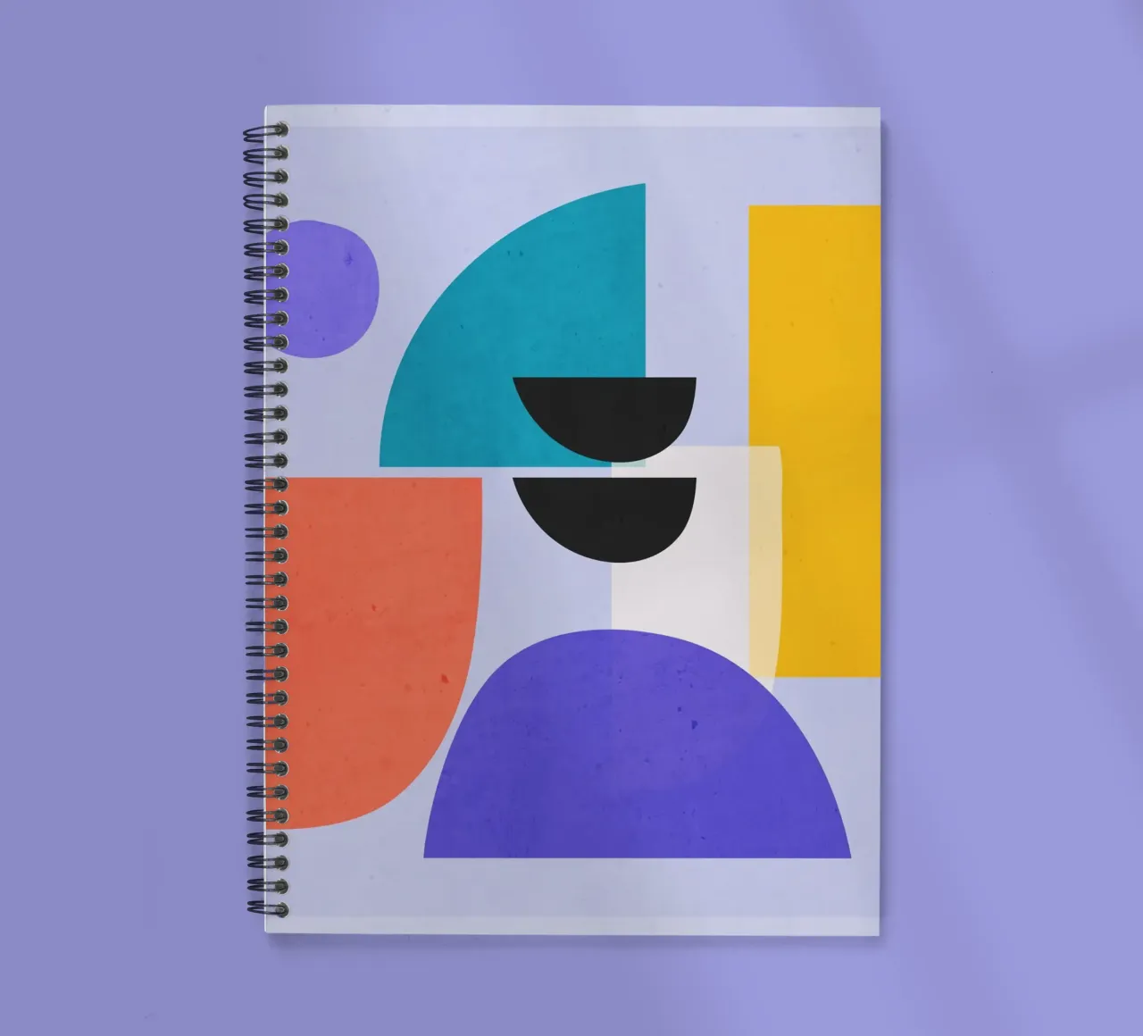 Modern Abstract Minimal Shapes a2 spiral notebook by ThingDesign