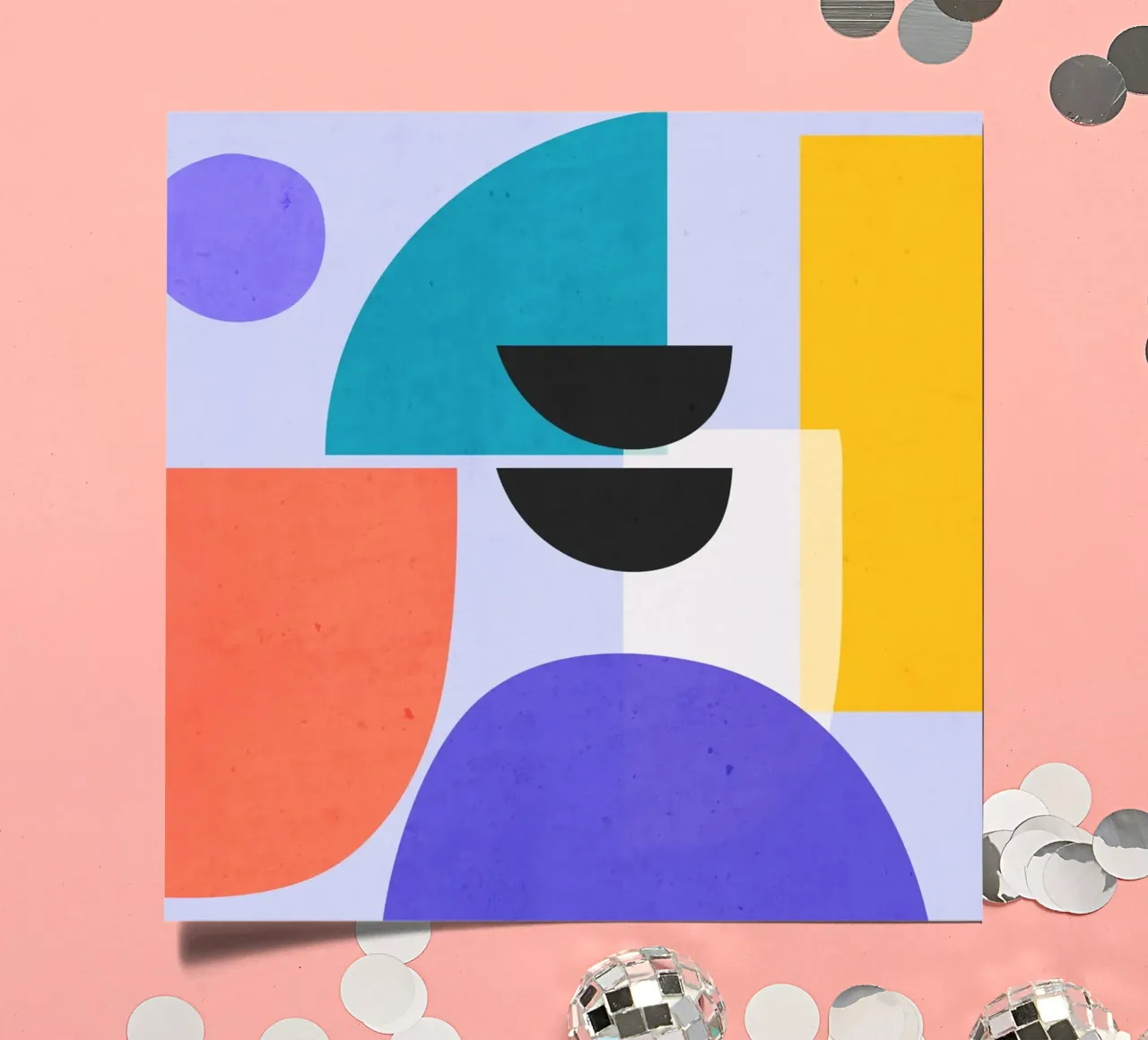 Modern Abstract Minimal Shapes a2 sticker sheet by ThingDesign