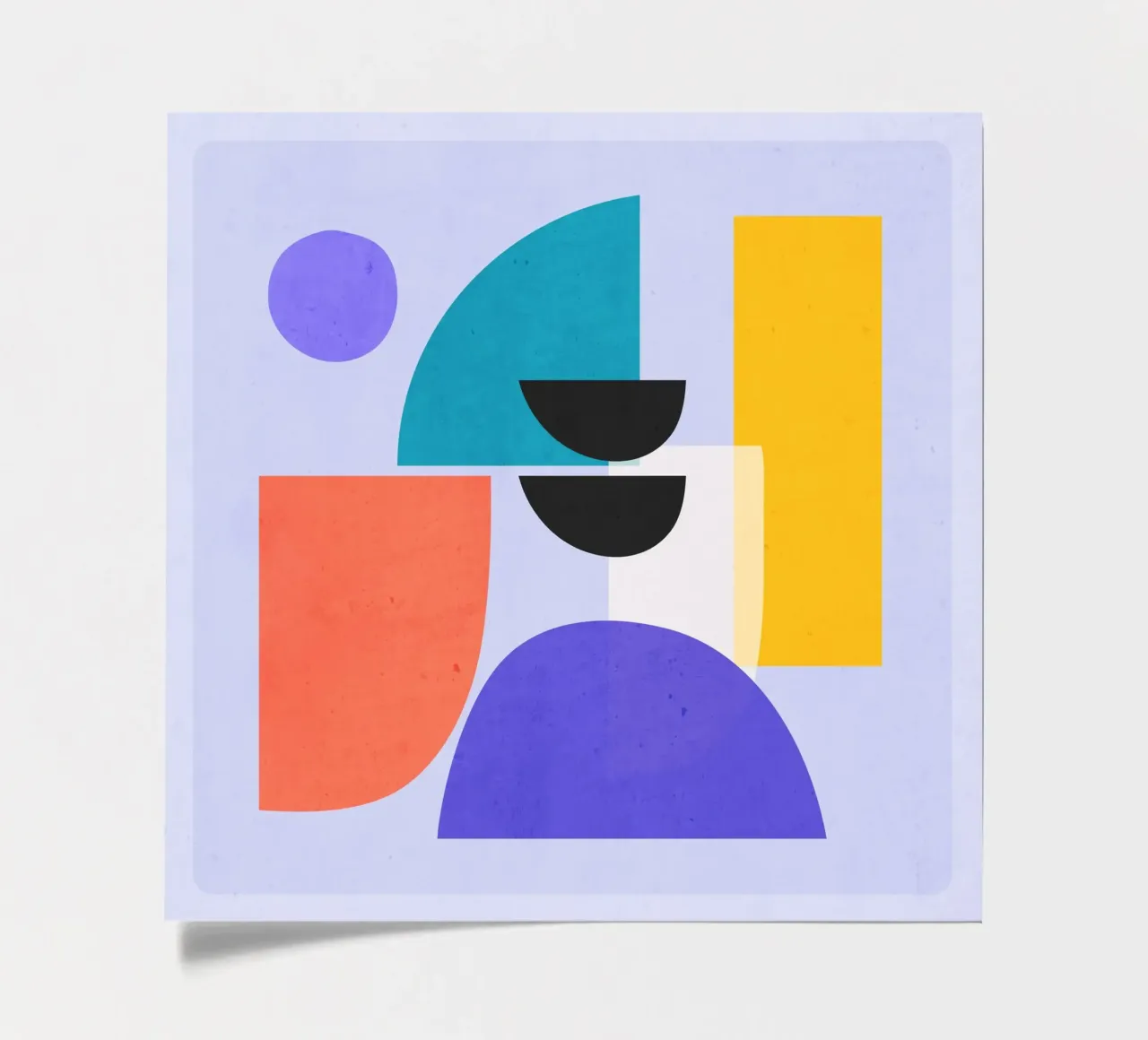 Modern Abstract Minimal Shapes a2 sticker sheet by ThingDesign