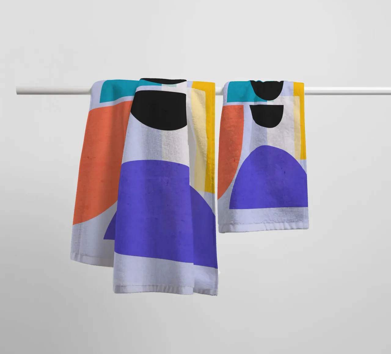 Modern Abstract Minimal Shapes a2 towel by ThingDesign