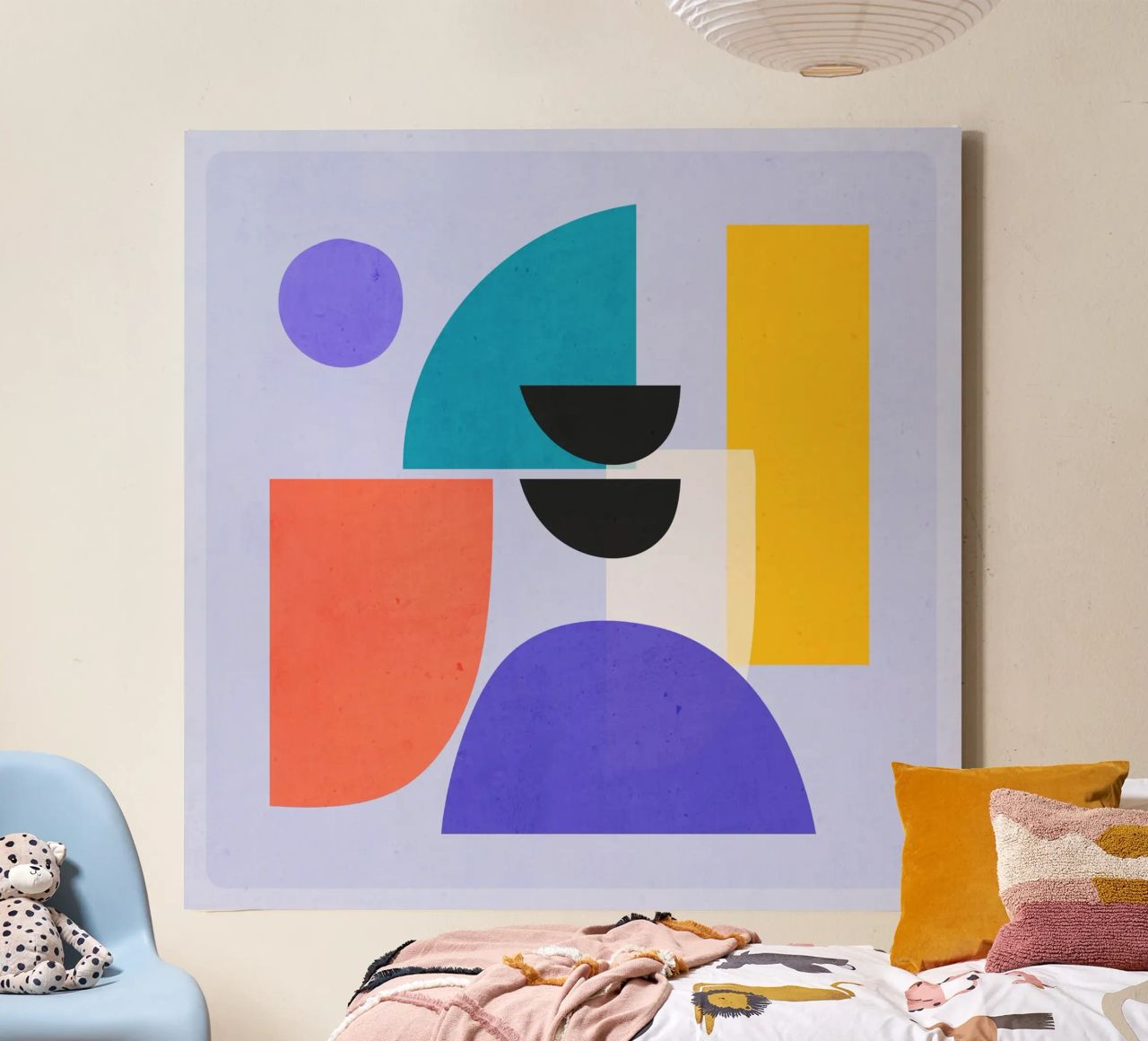Modern Abstract Minimal Shapes a2 canvas by ThingDesign