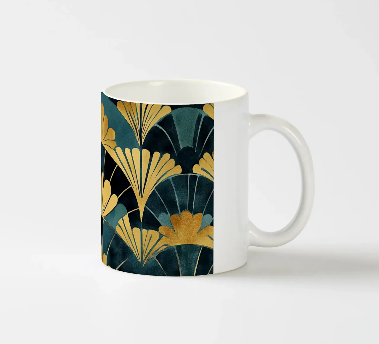 Art Deco "Luxe in Every Line" tazza in ceramica da Nikis Art Studio