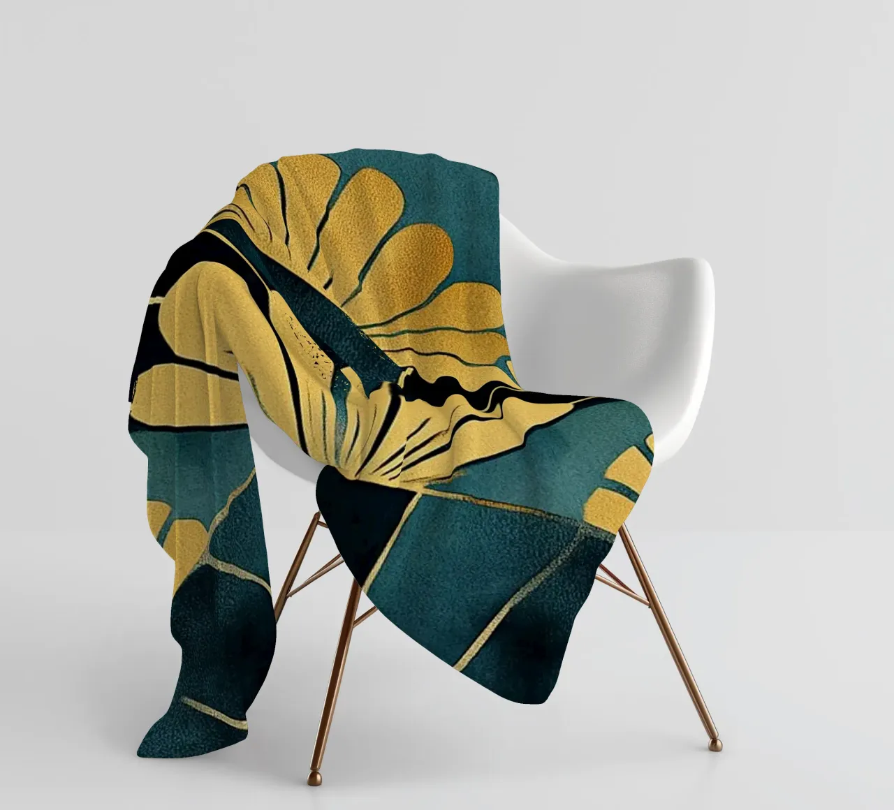 Art Deco "Luxe in Every Line" coperta in pile da Nikis Art Studio