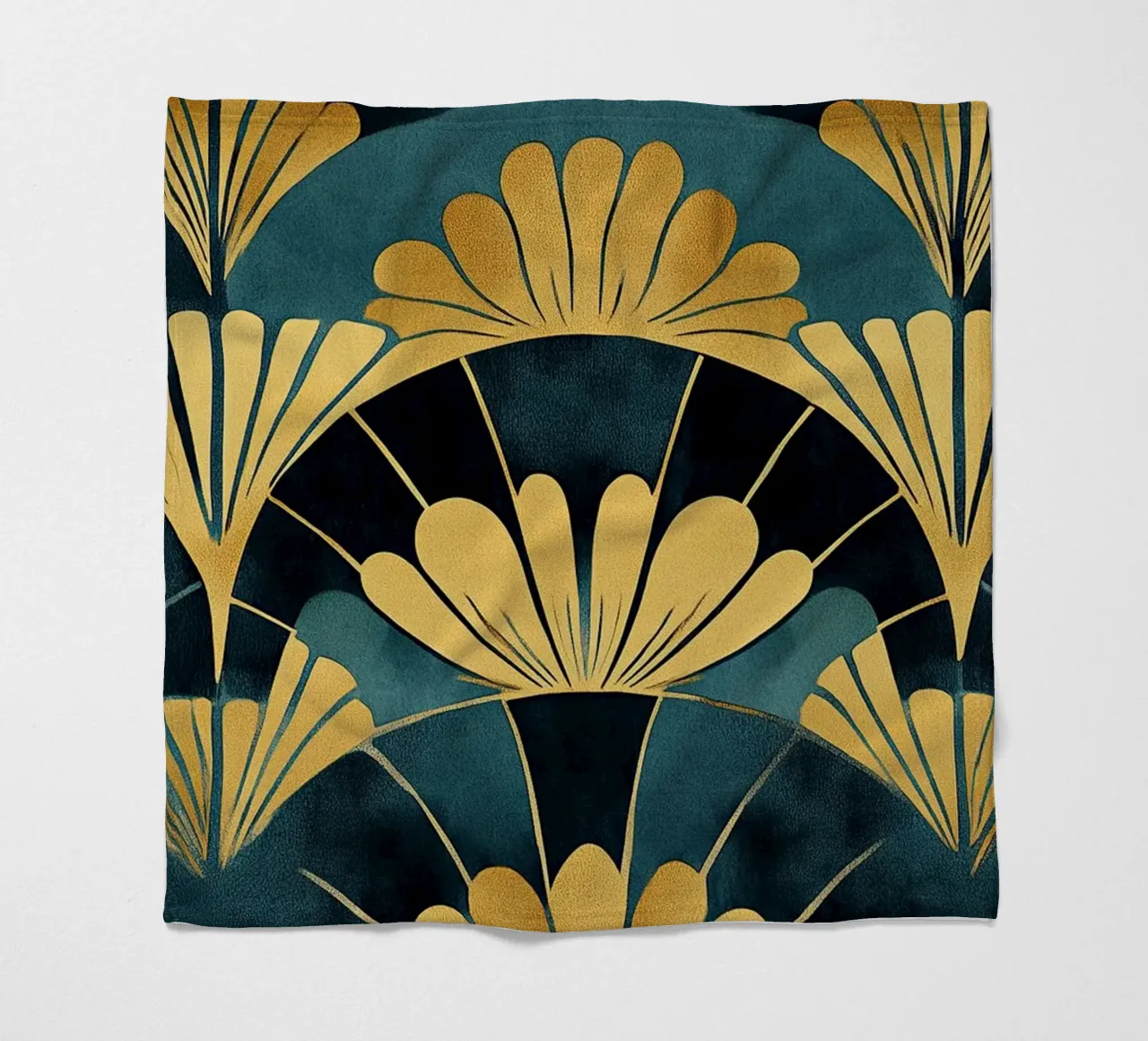 Art Deco "Luxe in Every Line" coperta in pile da Nikis Art Studio