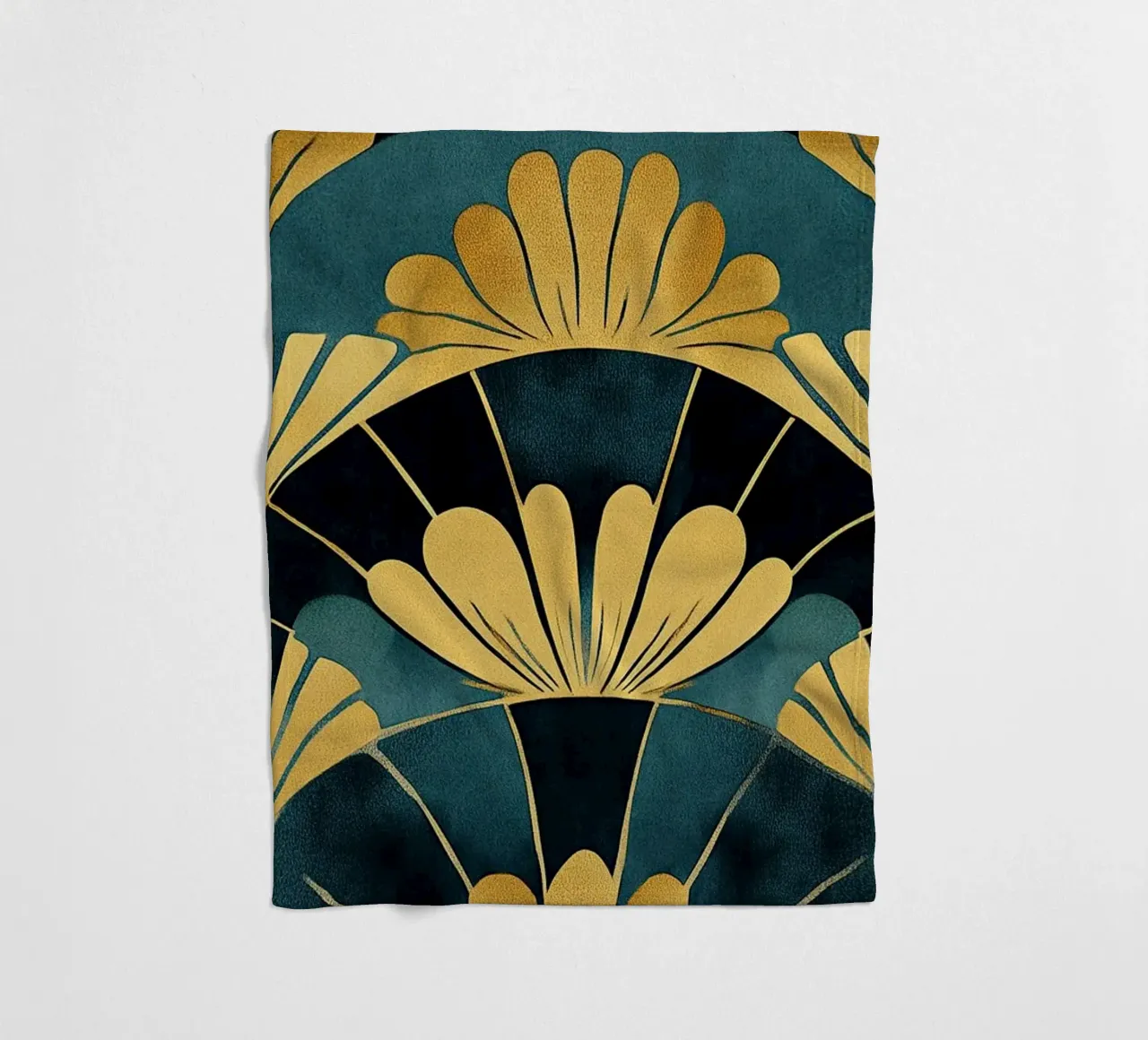 Art Deco "Luxe in Every Line" coperta in pile da Nikis Art Studio