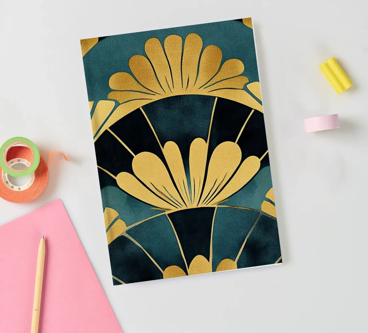 Art Deco "Luxe in Every Line" notebook by Nikis Art Studio