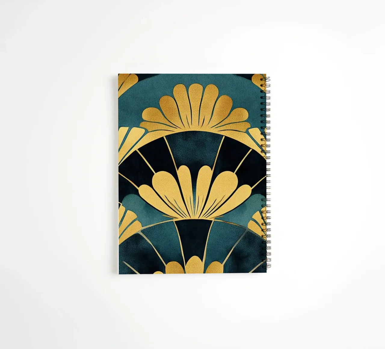 Art Deco "Luxe in Every Line" spiral notebook by Nikis Art Studio