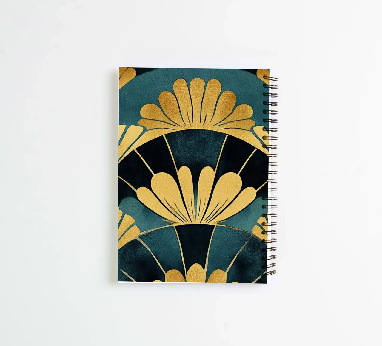 Art Deco "Luxe in Every Line" spiral notebook by Nikis Art Studio