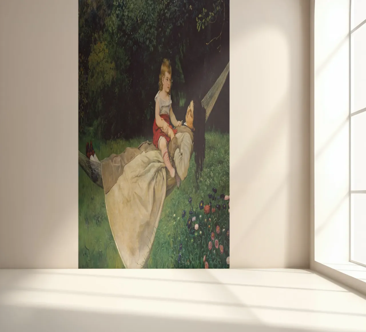 Hans Thoma - In the Hammock photo wallpaper by ARTOTHEK
