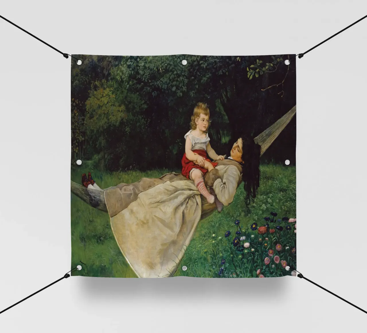 Hans Thoma - Nell'amaca telo in pvc da ARTOTHEK