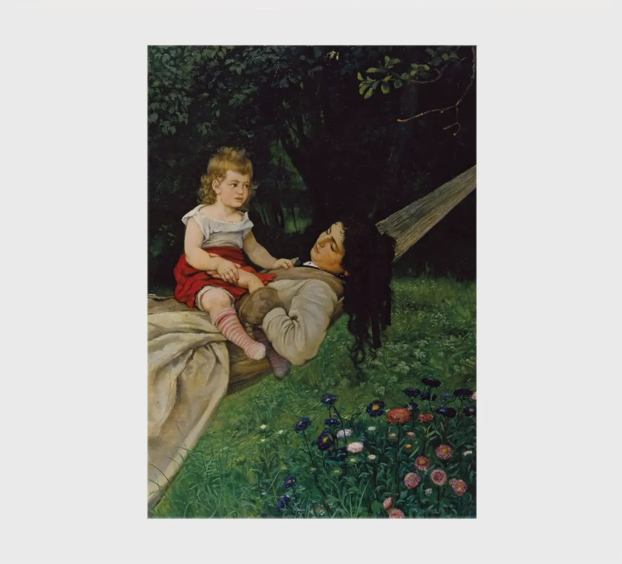 Hans Thoma - In the Hammock notebook by ARTOTHEK