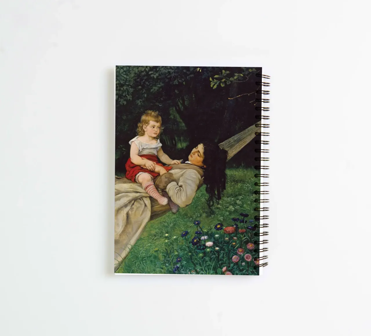 Hans Thoma - In the Hammock spiral notebook by ARTOTHEK