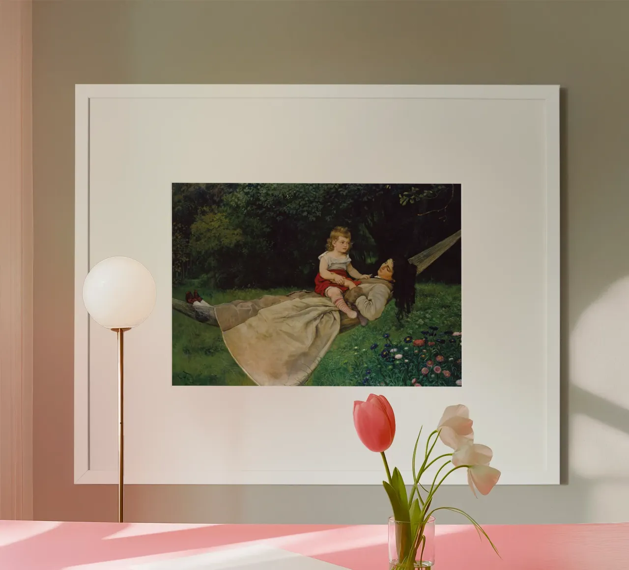 Hans Thoma - Nell'amaca poster da ARTOTHEK