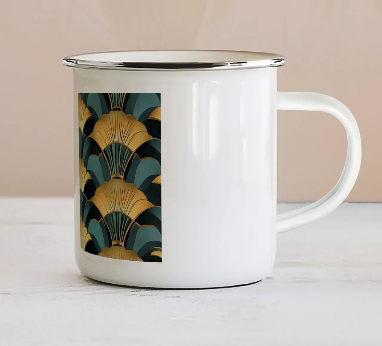 Art Deco tazza in smalto da Nikis Art Studio