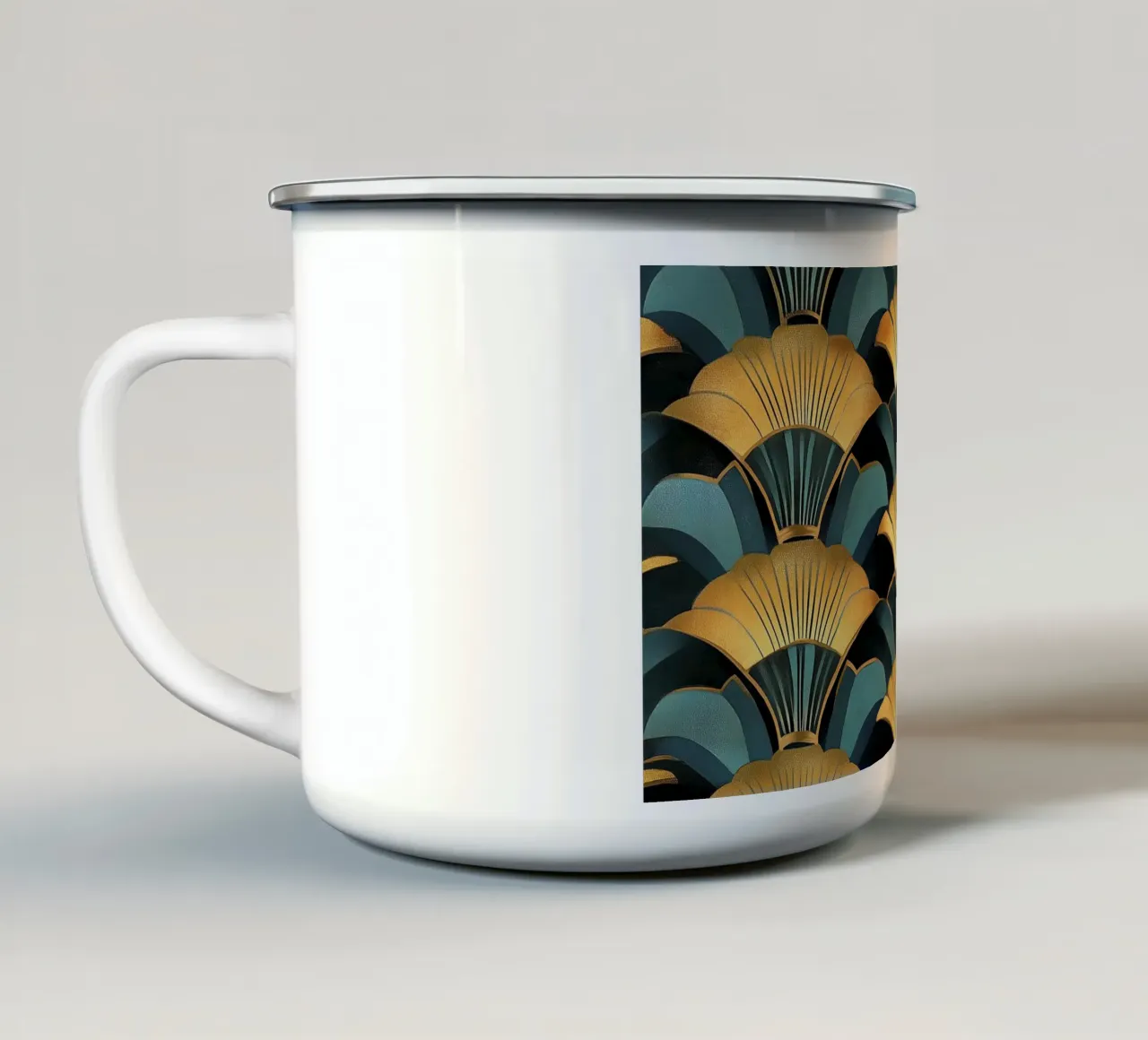 Art Deco tazza in smalto da Nikis Art Studio