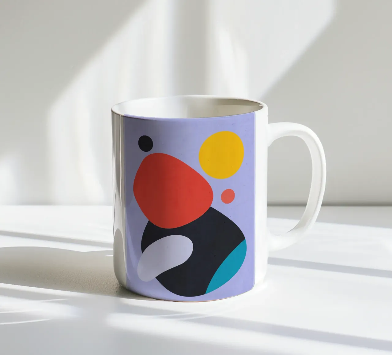 Moderne abstrakte minimale Formen a3 Keramik Tasse von ThingDesign