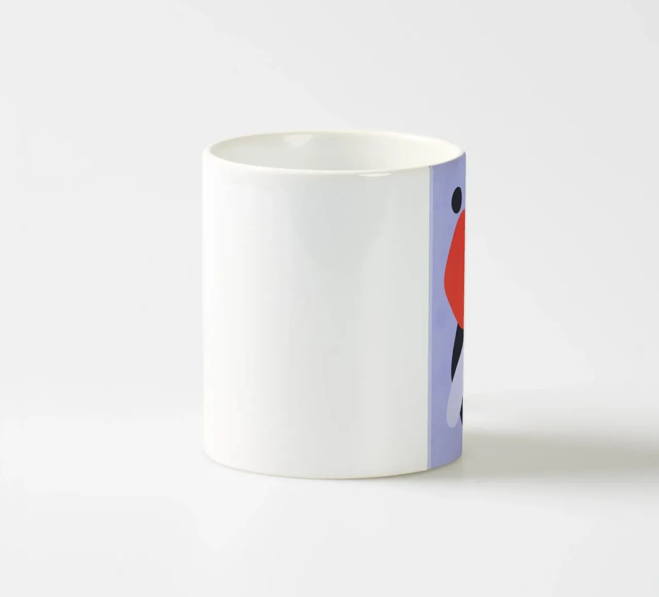 Moderne abstrakte minimale Formen a3 Keramik Tasse von ThingDesign