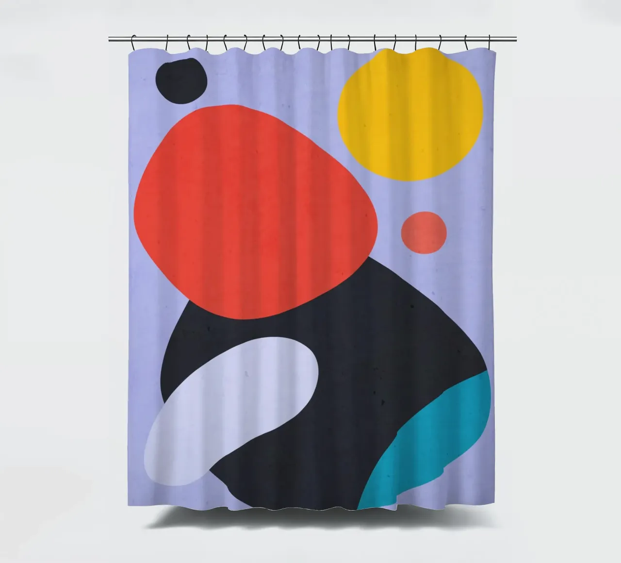 Modern Abstract Minimal Shapes a3 shower curtain by ThingDesign