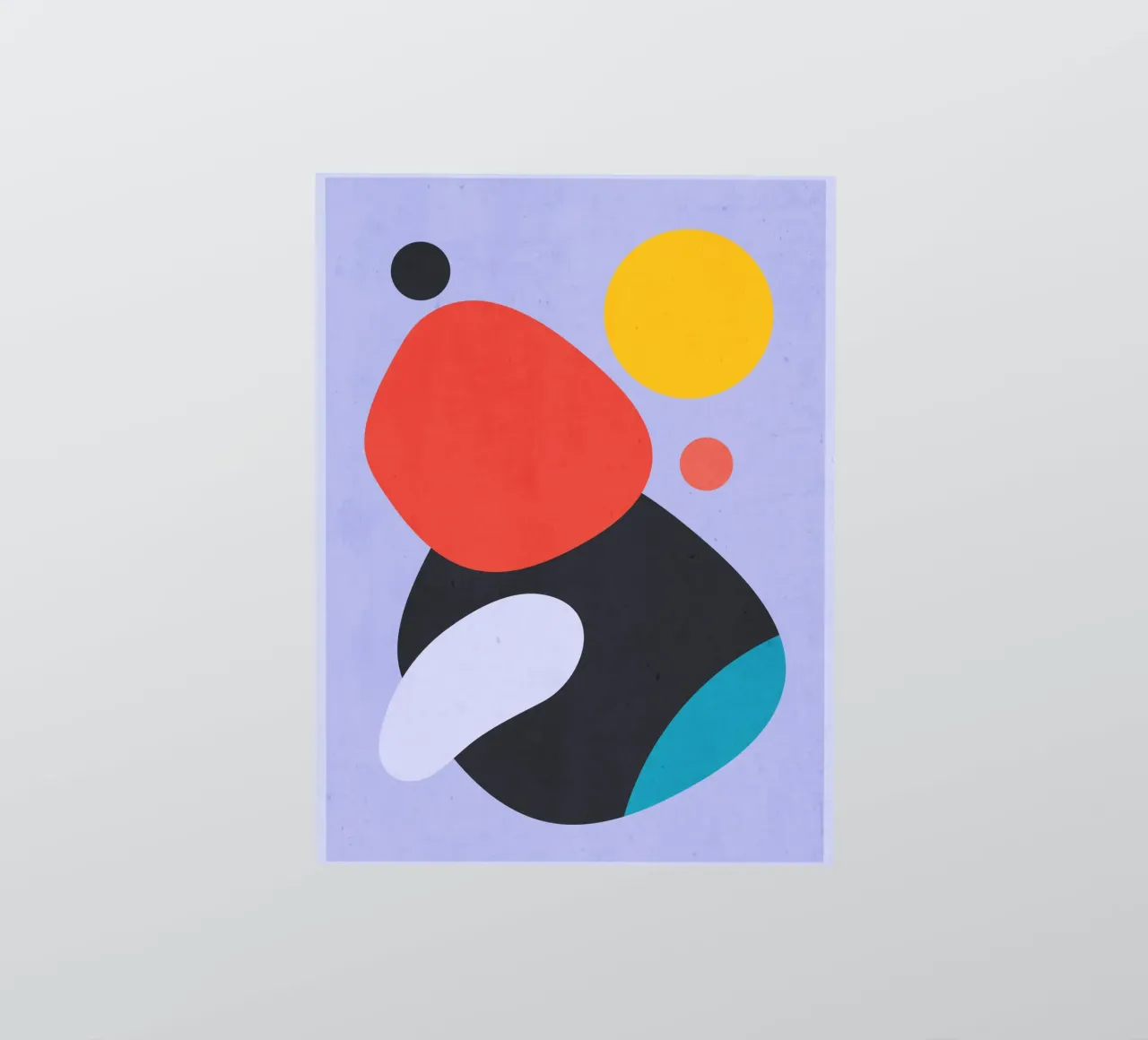 Modern Abstract Minimal Shapes a3 sticker by ThingDesign