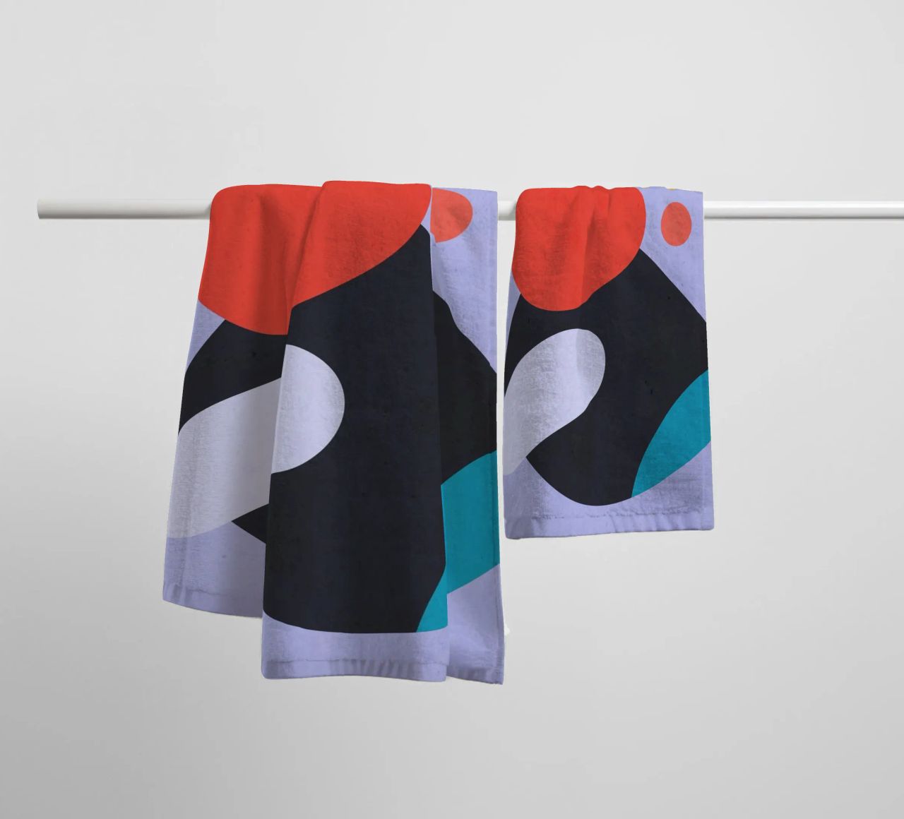 Modern Abstract Minimal Shapes a3 towel by ThingDesign